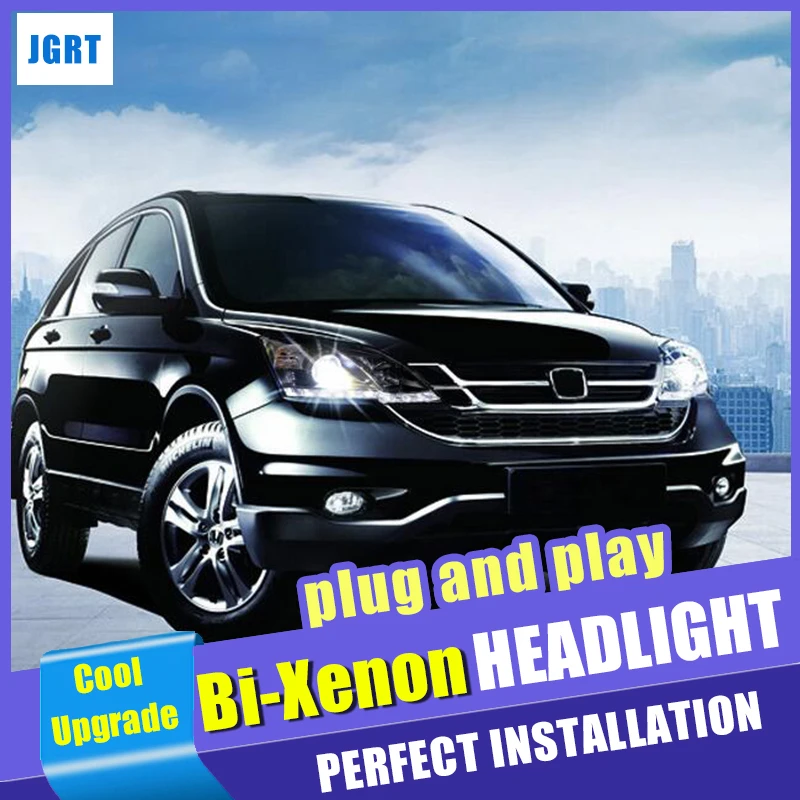 Автомобильный Стайлинг для Honda CR-V светодиодный фонарь 2007-2011 для CRV светодиодный DRL биксеноновый головной свет аксессуары H7 hid комплект angel eye ближнего света