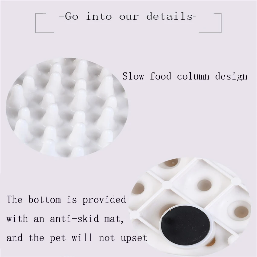 Pet Cat Dog Slow Food Feeder Healthy ABS Training Interactive Dispenser Anti-Slip Anti-Choke Puppy Dog Feeding Bowls