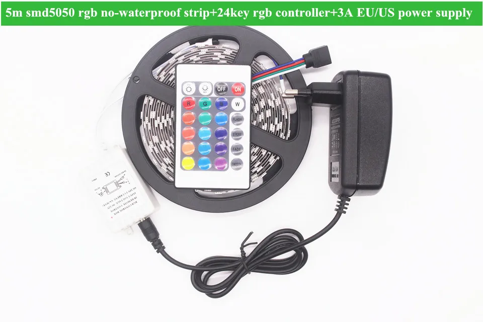 Osiden 5 м 300 светодио дный s Водонепроницаемый без RGB светодио дный полосы света 5050 DC12V 60 светодио дный s/M гибкая освещение строка лента лампа