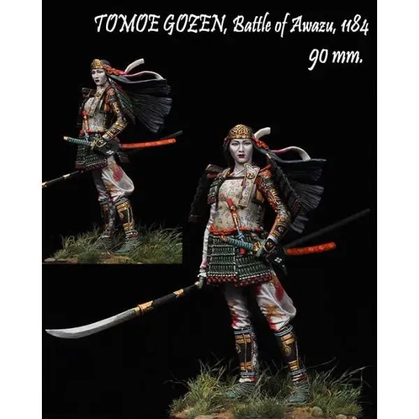 1/20 TOMOE GOEEN битва за Awazu 1184 набор из смолы фигурка GK японский самурай без покрытия