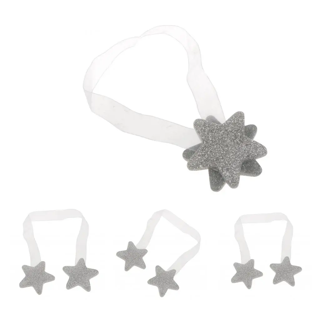 4Pieces Curtain Tiebacks Magnetic Tie Back Holdbacks Window Decoration Star