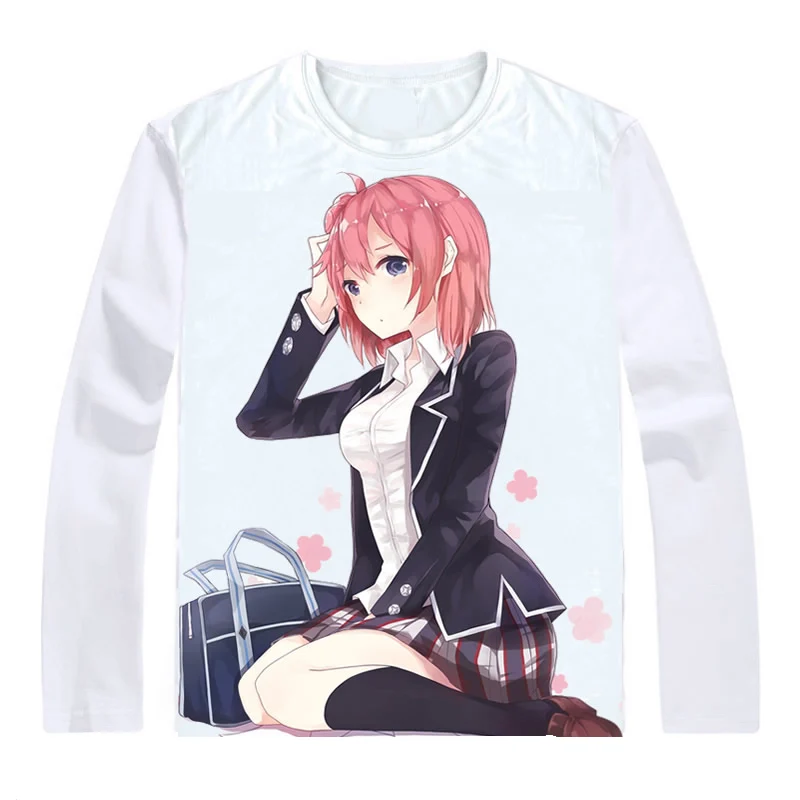 Путаница oregairu Hamachi футболки Для мужчин в стиле «хип-хоп» рубашка с длинными рукавами Yukino Yukinoshita YUI yuigahama Косплэй motivs крутые футболки Для женщин - Цвет: Style 8