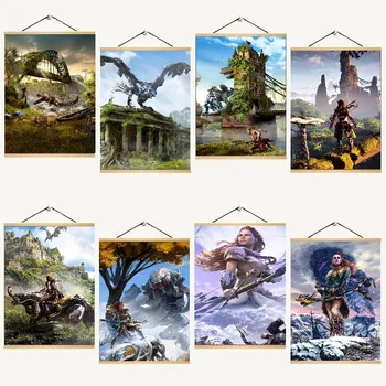 

Game Horizon Zero Dawn HD Poster On Canvas Printed Modern Wall Decorative Unique Gift Solid Wood Hanging Scroll Painting