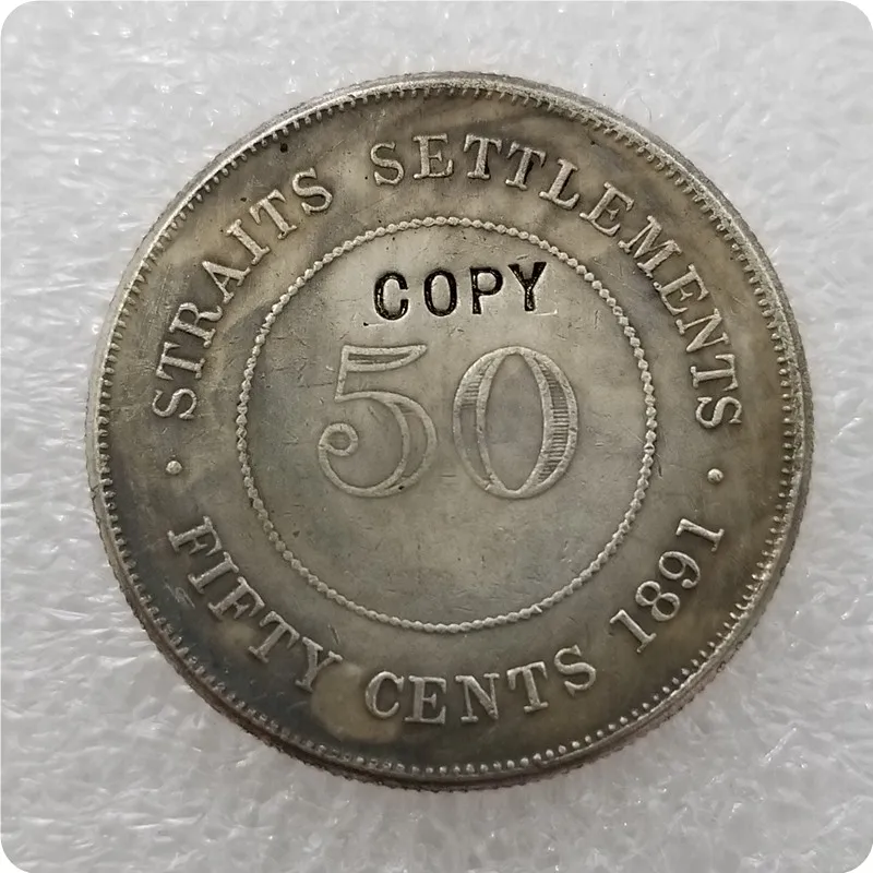1891 1886-1901 проливов королевы Виктории 50 процентов копии монет - Цвет: 1891