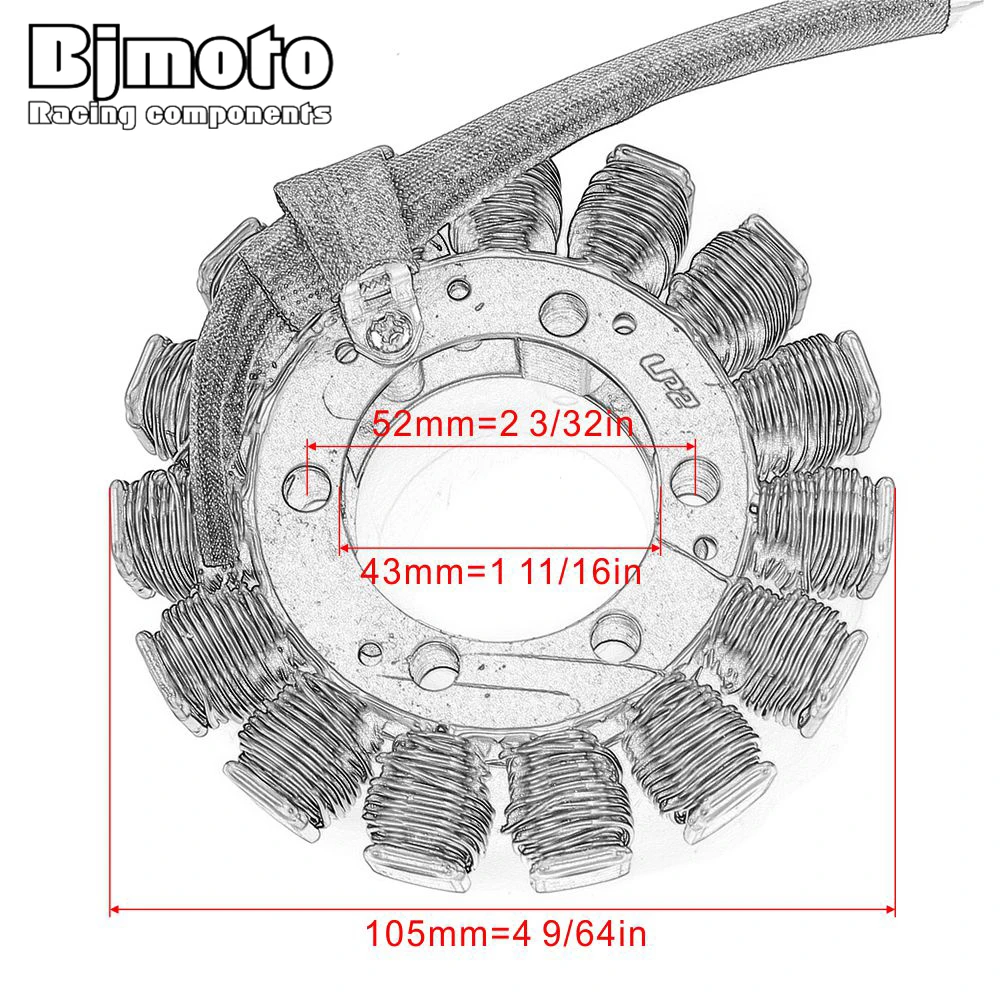 BJ 21003-0049 магнето для мотоцикла обмотка статора генератора для Kawasaki ZX600 ниндзя ZX-6R 2007-2008