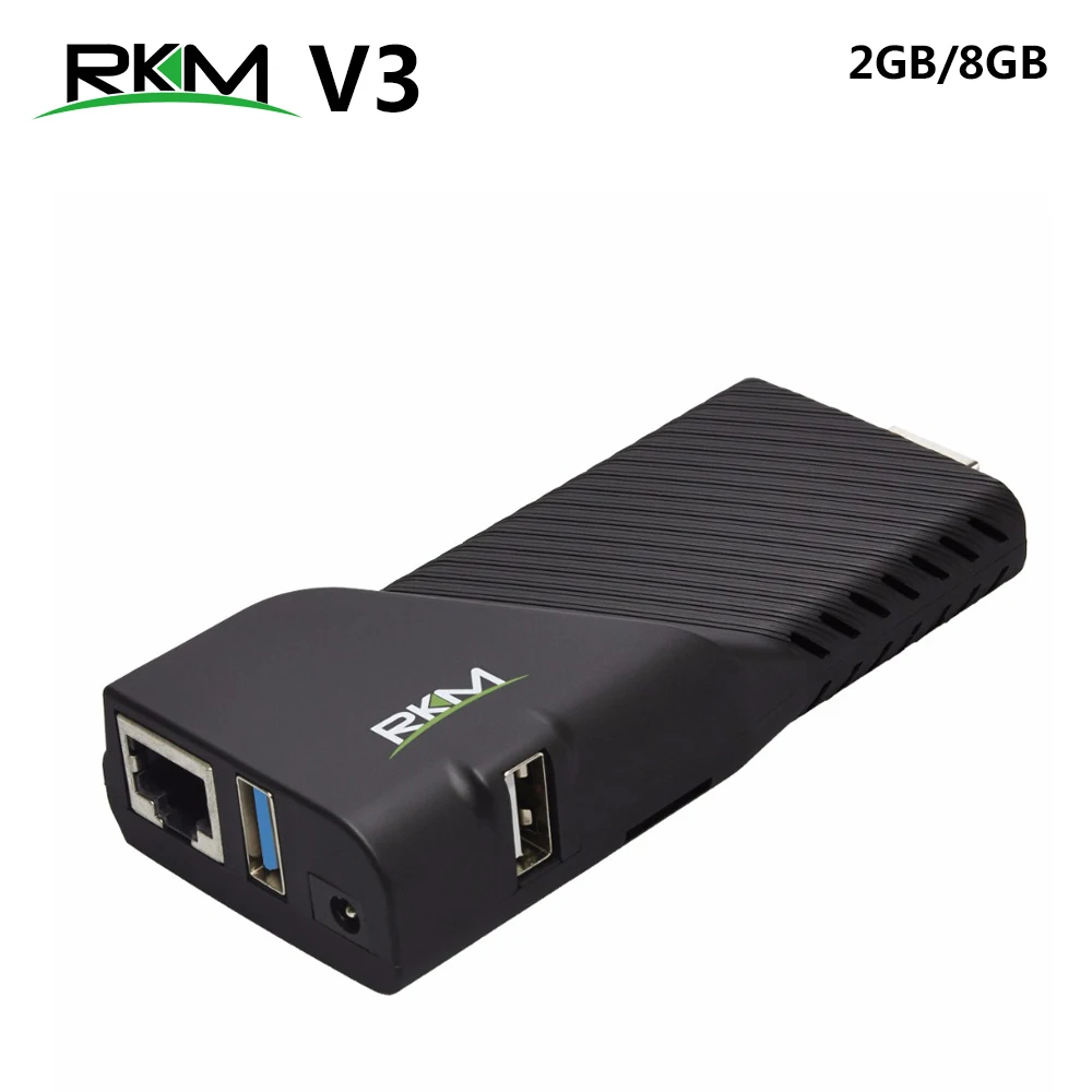 RKM V3 с двумя камерами, процессор Rockchip RK3328 4 ядра Android 7,1 ТВ контейнер под элемент питания 2 Гб Оперативная память 8 ГБ Встроенная память 2,4G WI-FI USB 3,0 RJ45 медиа-проигрыватель bluetooth Mini PC pk H96