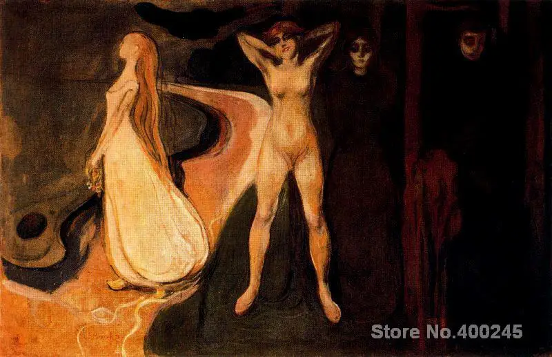 Настенное Искусство три этапа женщины(Сфинкс) Edvard Munch Картины Ручная роспись высокое качество