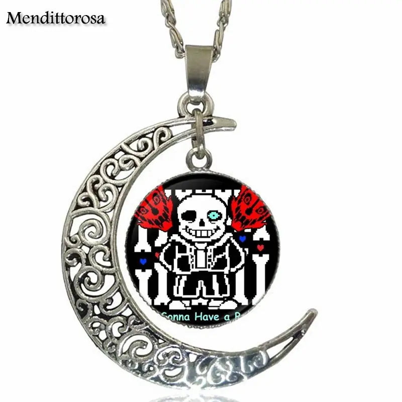 Винтажные Ювелирные изделия для видеоигр Undertale серебряное покрытие светящееся