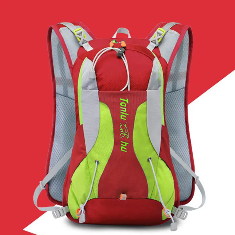 [QUBABOBO] 20L нейлоновые сумки для бега Верховые рюкзаки для походов на открытом воздухе треккинговые дорожные многофункциональные Рюкзаки для велосипедной езды - Цвет: Red