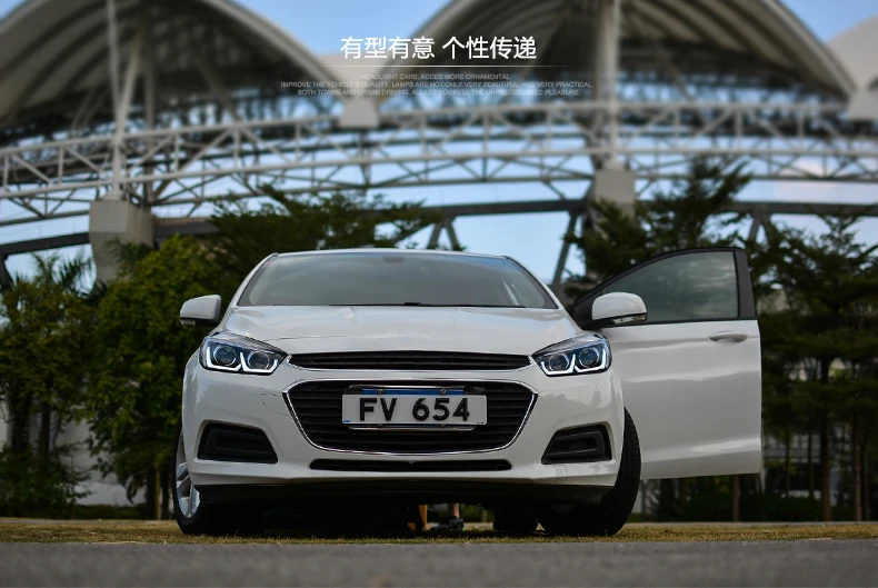 Автомобильный Стайлинг Головной фонарь для Chevrolet Cruze фары светодиодный U фары «ангельские глаза» DRL Биксеноновые линзы ксеноновые HID ближнего света