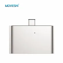 Moveski T800 Тип C Card Reader USB 3,1 Тип C OTG HUB Micro SD адаптер/TF карты флэш-памяти для чтения с читать и писать