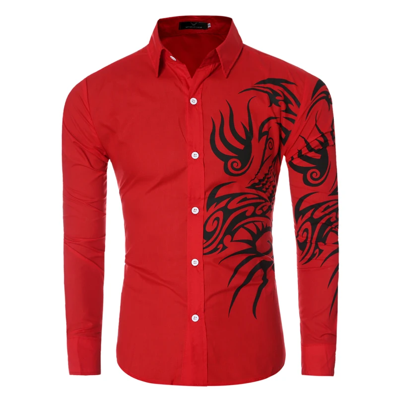 2019 Spring Autumn Features Shirts Men Casual Jeans Shirt New Arrival Long Sleeve Casual Slim Fit Male Shirts