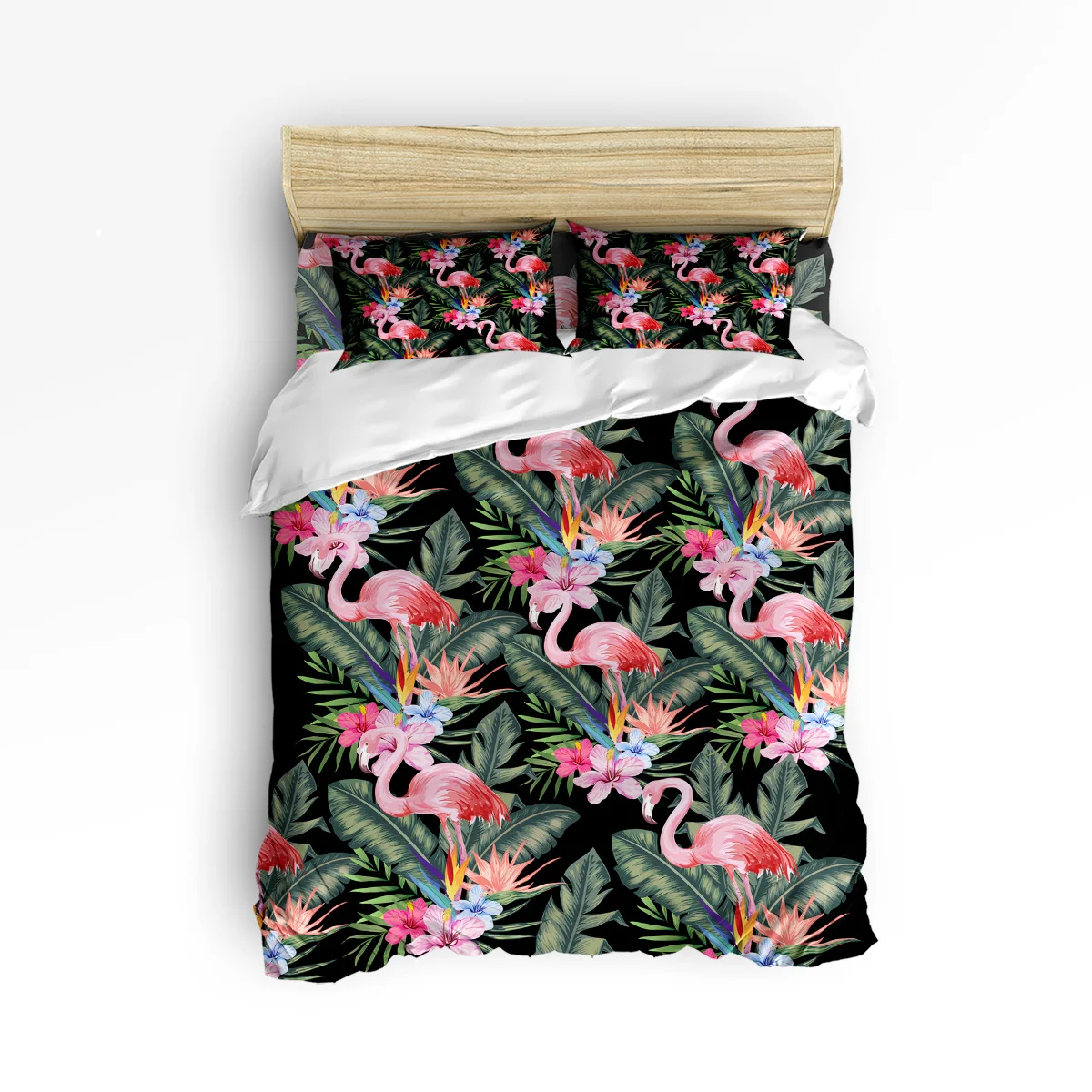 

Nordic Style Flamingo Floral Flower Bedding Sets 3/4pcs Geometric Pattern Bed Duvet Cover Bed Sheet Pillowcases Cover Set