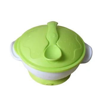 

Baby Food Sucker Bowl Spoon Set Tableware Dishes Gravity Bowl Slip-Resistant Wall Suction Feeding Product Wholesale 3 Color #10