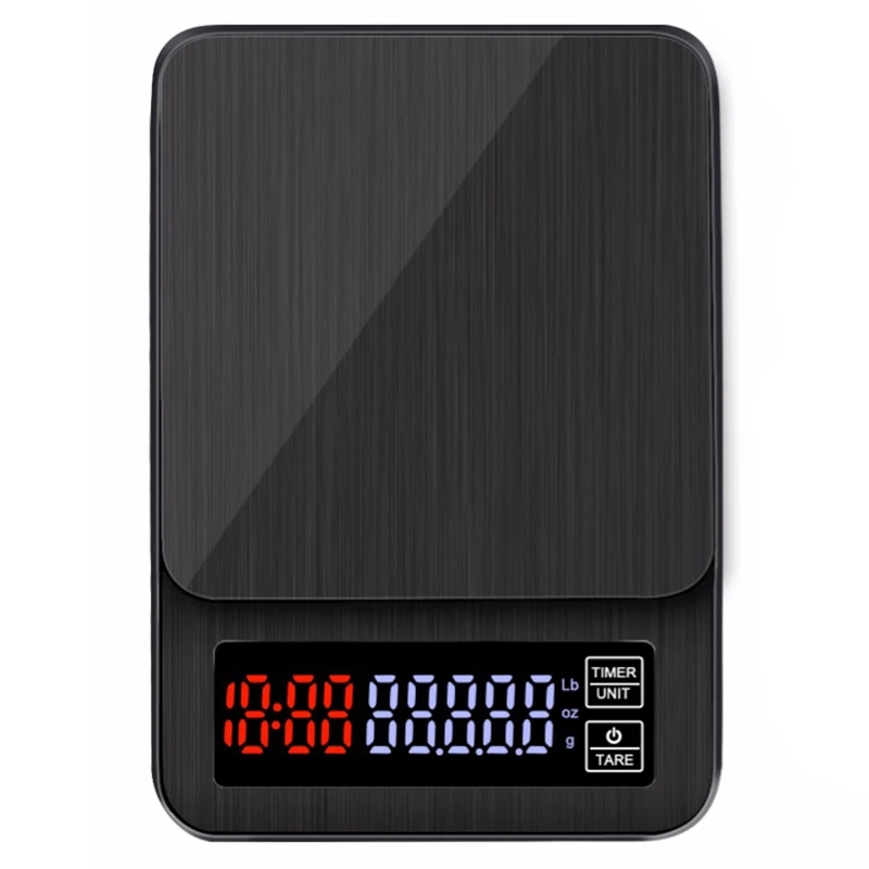 Black Мини Lcd Цифровые Электронные капельные кофейные весы с таймером 3 кг 0,1 г Цифровой кофе Вес бытовой капельные весы таймер - Цвет: Black