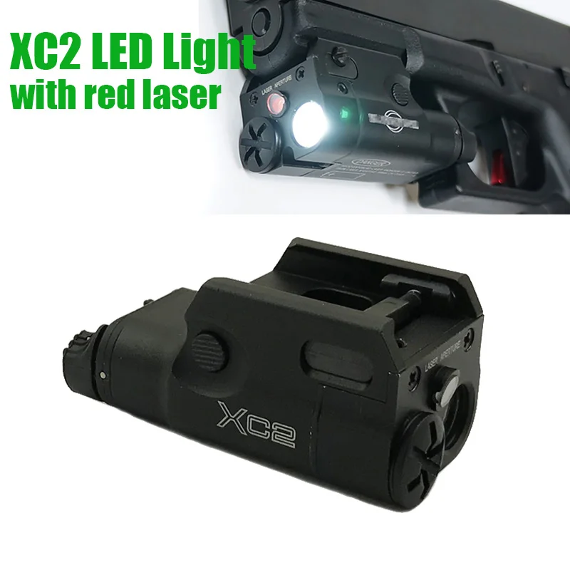 Tactical XC2 Ultra Compact Pistol Light With Red Laser MINI Hunting