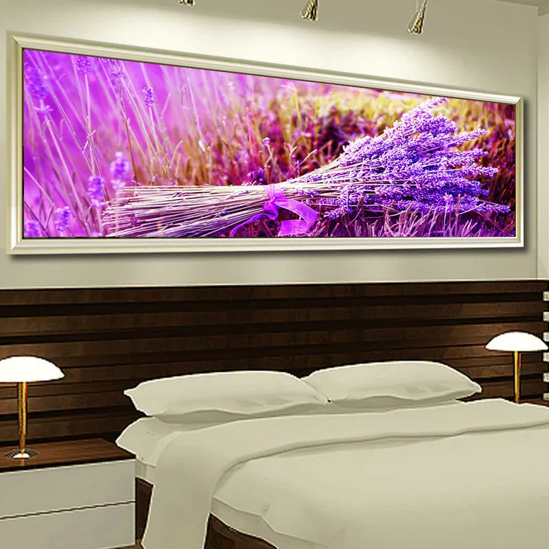 

5D Diamond Painting, Purple Lavenders, Flowers, Diamond Mosaic, Diamond Embroidery Kit, Bedside Decor Hanging Paintings, Decor
