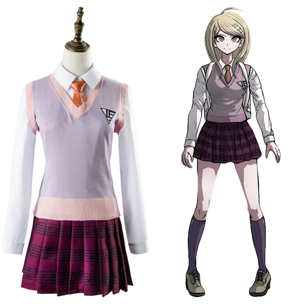 Danganronpa 3 akamatsu Kaede наряд платье Косплэй костюм полный комплект