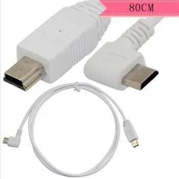 

USB OTG cable, Right Angled 90 degree Micro 5 pin 5P Male To Mini USB 2.0 B 5pin Male Adapter Extension Host Cable Cord 0.8m
