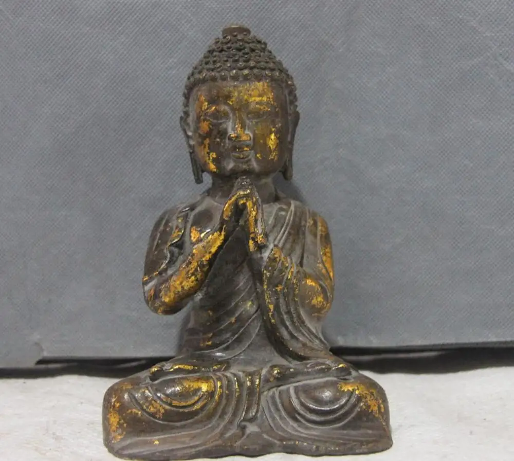 

Chinese Buddhism Bronze copper Shakyamuni Tathagata Shakya Mani Buddha Statue