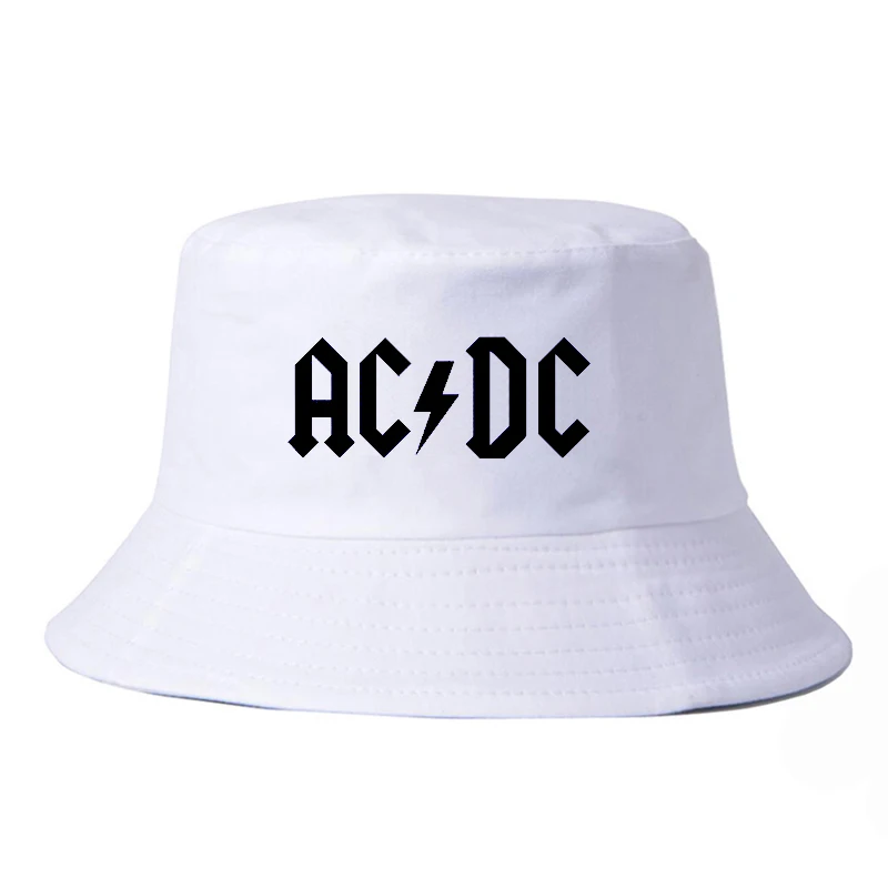الرجال النساء موسيقى الروك AC/DC قبعة مروحة بارد الصيف صياد بنما قبعة واقية من الشمس في الهواء الطلق الصيد دلو صيد القبعات