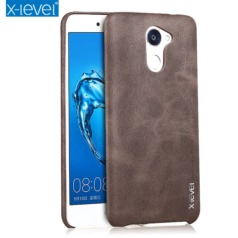 X-level Luxury Vintage PU Leather Phone case For Huawei P Smart Y7 Prime Edge Simple Slim thin leather back cover Enjoy 7s capas |