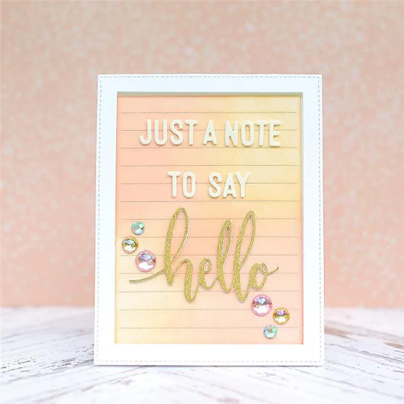 

DiyArts 2PCS/lot DIY Letter Message Board Metal Cutting Dies Crafts Card Dies Embossing Stencil 77.2*100mm Scrapbooking New 2018