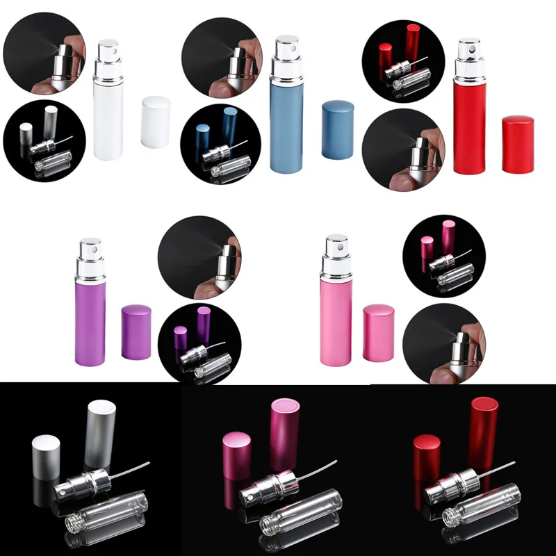 

Dropship 1pc 5ml Portable Perfume Container 5 Colors Empty Sprayer Bottle Glass Atomizer Cosmetic Liquid Makeup Pot for Travler