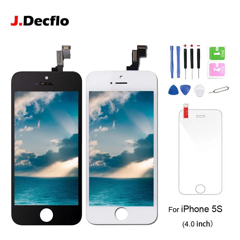 

For iPhone 5S LCD Display Touch Screen Digitizer Assembly Replacement with Free Gifts Temper Glass+Tools Kit AAA Quality