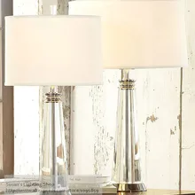 Современная Хрустальная настольная лампа для спальни K9, Хрустальный Настольный светильник, белый, для гостиной, для помещений, прикроватные лампы