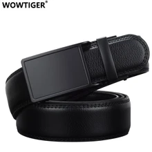 WOWTIGER новые брендовые модные дизайнерские ремни для мужчин раздвижная застежка-молния роскошный кожаный мужской ремень автоматический ceinture homme