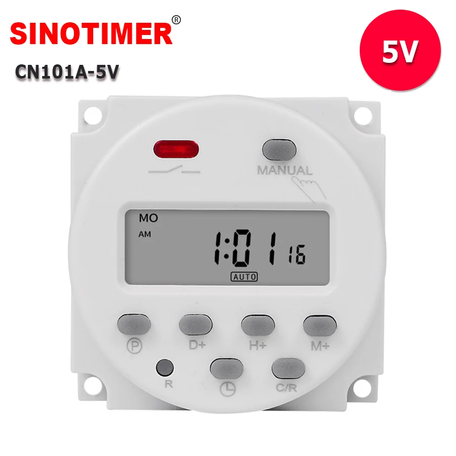 

NEW 5V Big Display LCD Digital Timer 7 Days Programmable Time Switch with UL listed Relay inside Electric Controller