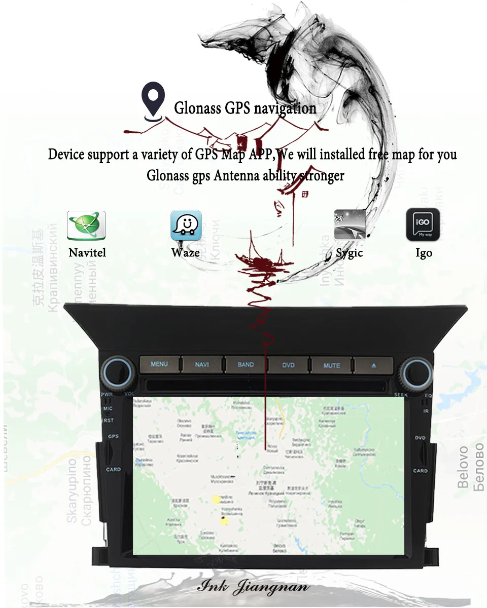 Top 2 Din Android 8.1 RAM 2GB Car GPS DVD player For Honda Pilot 2009 2010 2011 2012 Radio stereo audio BT Navigation Map 8