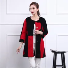 2016 wWinter Vogue New Fund Female Temperament European American High-end Sheep Wool Coat Bump Color Fur Fur Coat