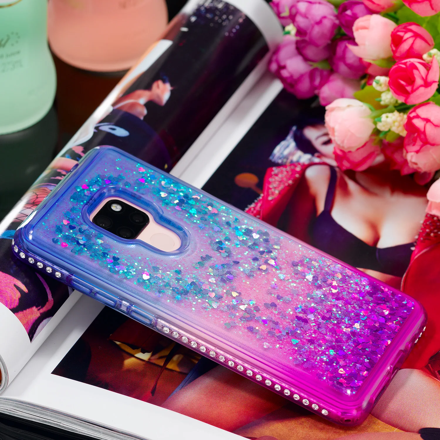 Huawei mate 20 чехол для телефона huawei mate 20 HMA-L09 HMA-L29 Алмазный чехол HMA L29 L09 Блестящий динамический жидкий силикон Fudna