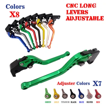 

CNC Long Adjustable Brake Clutch Lever For Kawasaki ZZR600 ZX6R ZX636 ZX6RR ZX599 ZX9R ZX10R ZX12R Z1000 Versys 1000
