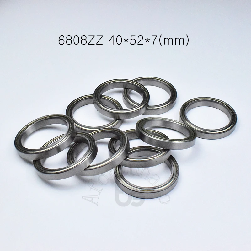 Подшипники 6808ZZ 40*52*7 (мм) 10 шт. металлический герметичный подшипник с тонкой