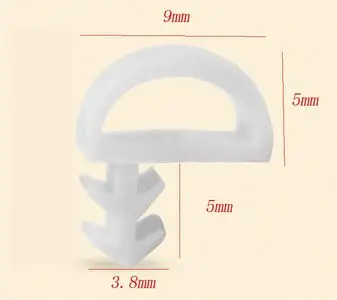 Лидер продаж 5 м/лот ПВХ деревянные двери Краш бар Артикул окна двери и окна уплотнение поездки ветрозащитный слот для карт 20 различных размеров - Цвет: type16