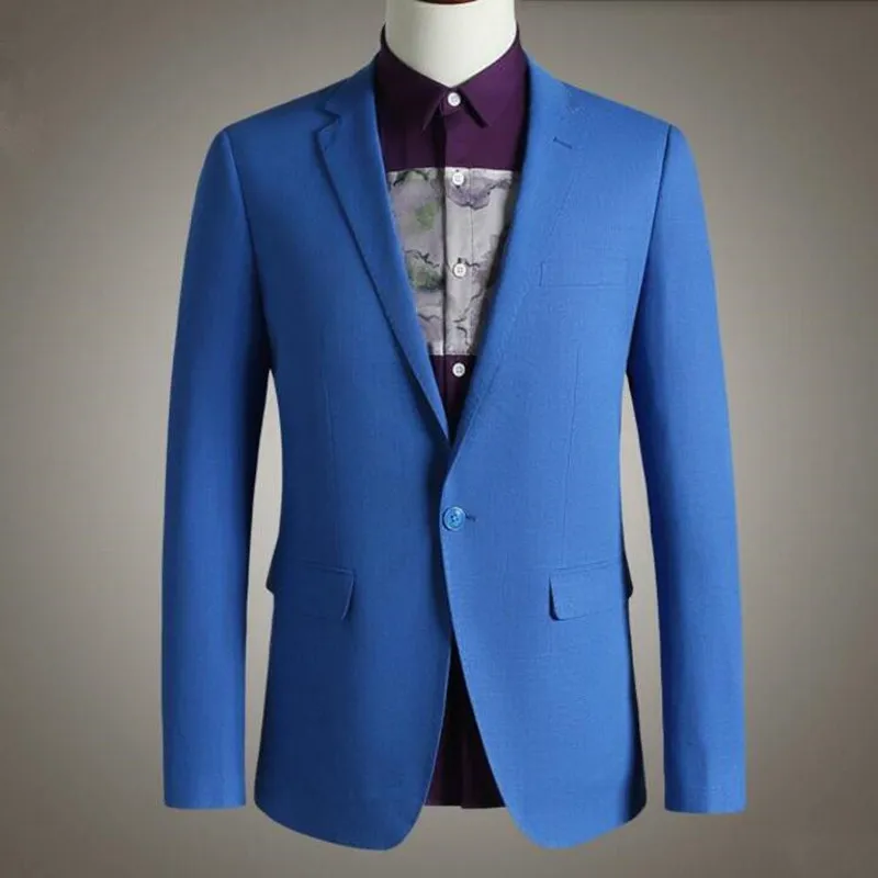 Buy Sky Blue men suits jacket Gentlemen Handmade groom
