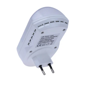 

Hot 9 LED PIR Motion Sensor Night Light Home Hallway Bedroom Socket Wall Lamp EU Plug PLD