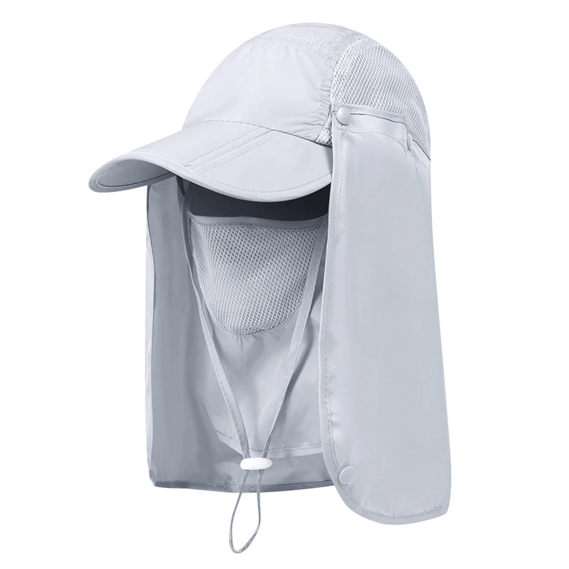 

360 Degree Protection Sunshade Hat Quick Dry Breathable Water Resistant Ear Neck Cover Outdoor Flap Caps Sportswear Accessories