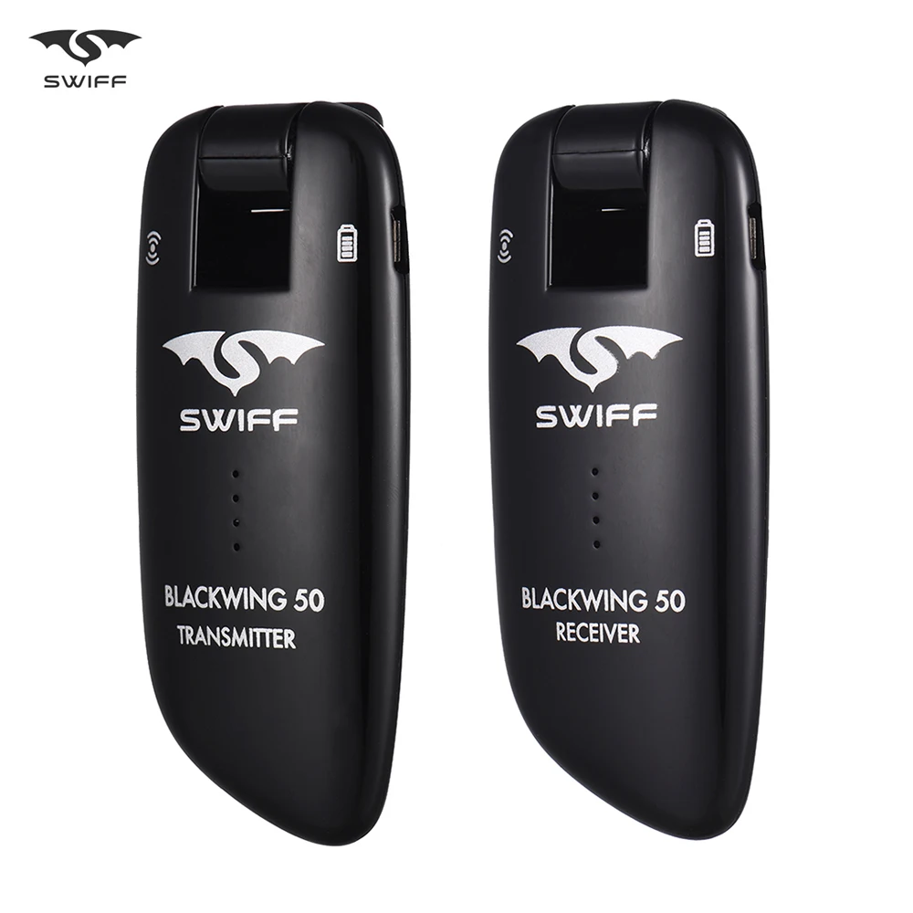 

SWIFF WS-50 UHF Wireless Guitar Transmitter Receiver System 50M Transmission Built-in Rechargeable Battery for Electric Guitar