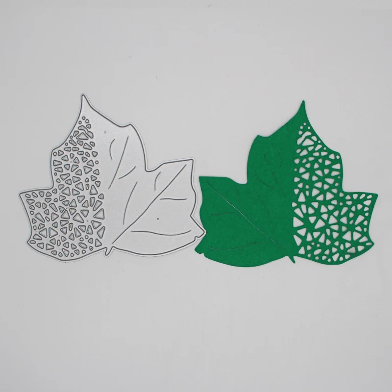 

Half of the leaves hollow Metal Cutting Dies DIY Scrapbooking Album Decoration Embossing Paper Card Craft 99*102 mm