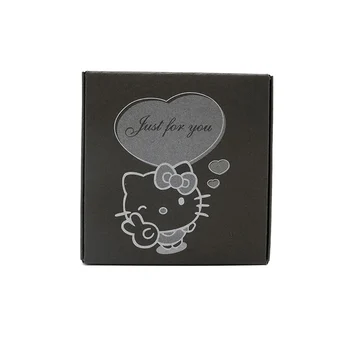 

7.5*7.5*3cm Black Kraft Paper Box Hello Kitty Gift Box Handmade Soap Box Candy Box 100pcs\lot Free shipping