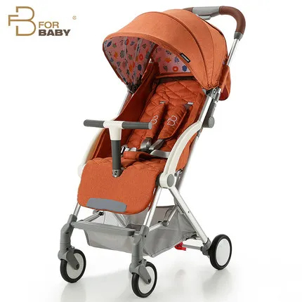 5kgfactory Роскошная легкая складная детская коляска, коляска для новорожденного, детская коляска, четыре зонтик-цветовое колесо, коляска - Цвет: dark orange