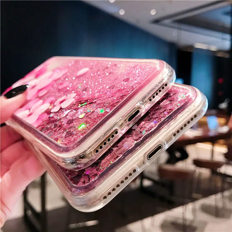 Чехол FQYANG Dynamic Liquid Quicksand для REDMI NOTE 6 PRO 6A NOTE5 5A 4X Peach Blossom прозрачный чехол с