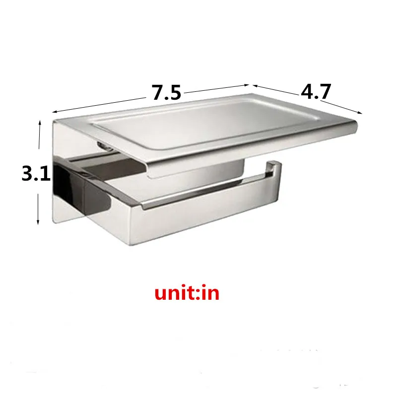 Online SUS 304 Edelstahl Schwarz Wc Papier Halter Bad Wc Rolle Halter Für Rolle Papier Handtuch Platz Bad Zubehör