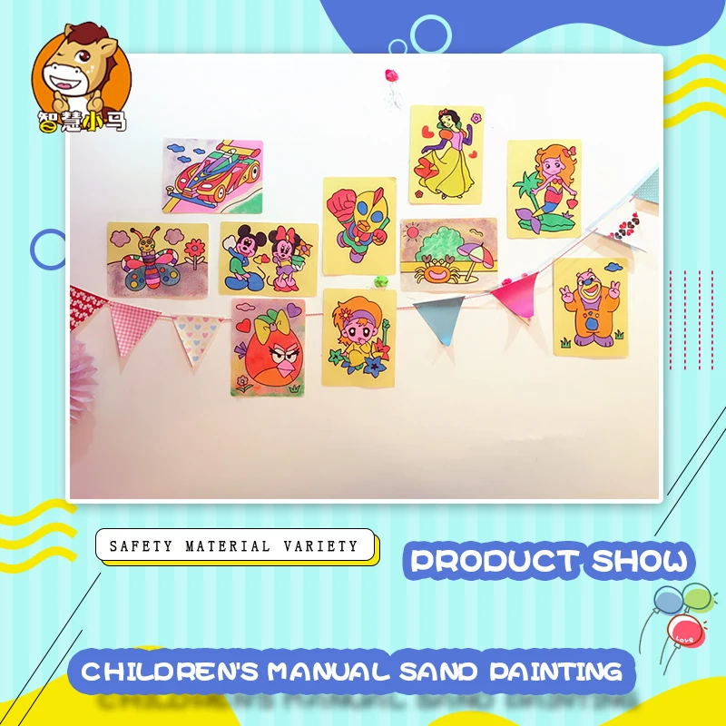 

New Style Hot Children Manual Sand Paintings Environmental Protection Material Handmade Creative Girl DIY Puzzle Exquisite Toys