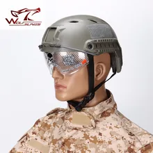 Армейский шлем Открытый Тактический Шлем BJ крепление для ПНВ и боковая рейка с прозрачный козырек для военных страйкбол шлем крышка