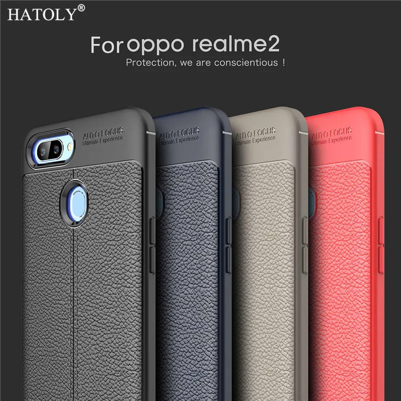 Oppo Realme 2 Силиконовый мягкий чехол личи TPU для телефона силиконовый Fundas бампер Capa |